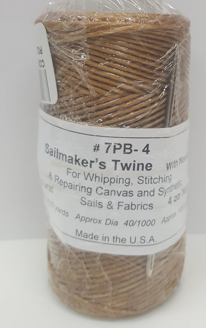Consolidated Thread Mills No. 7 Polyester Sailmaker's Twine, Brown