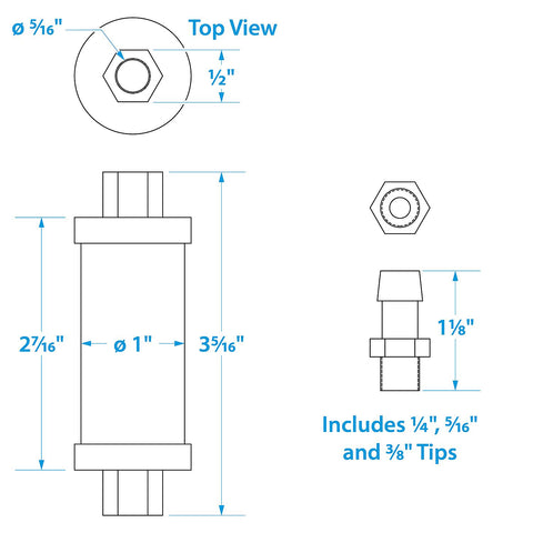 Seachoice UNIVERSAL IN-LINE FUEL FILTER